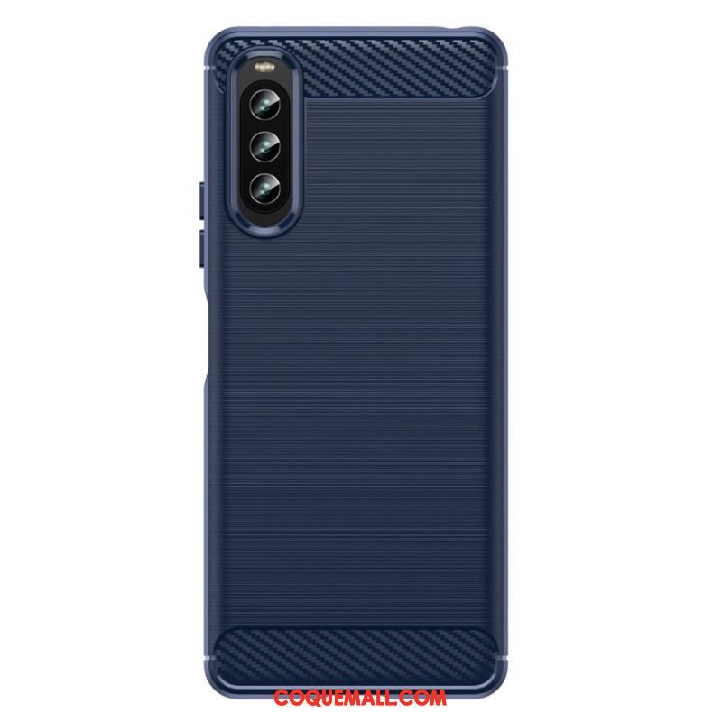 Coque Sony Xperia 10 IV Fibre Carbone Brossée