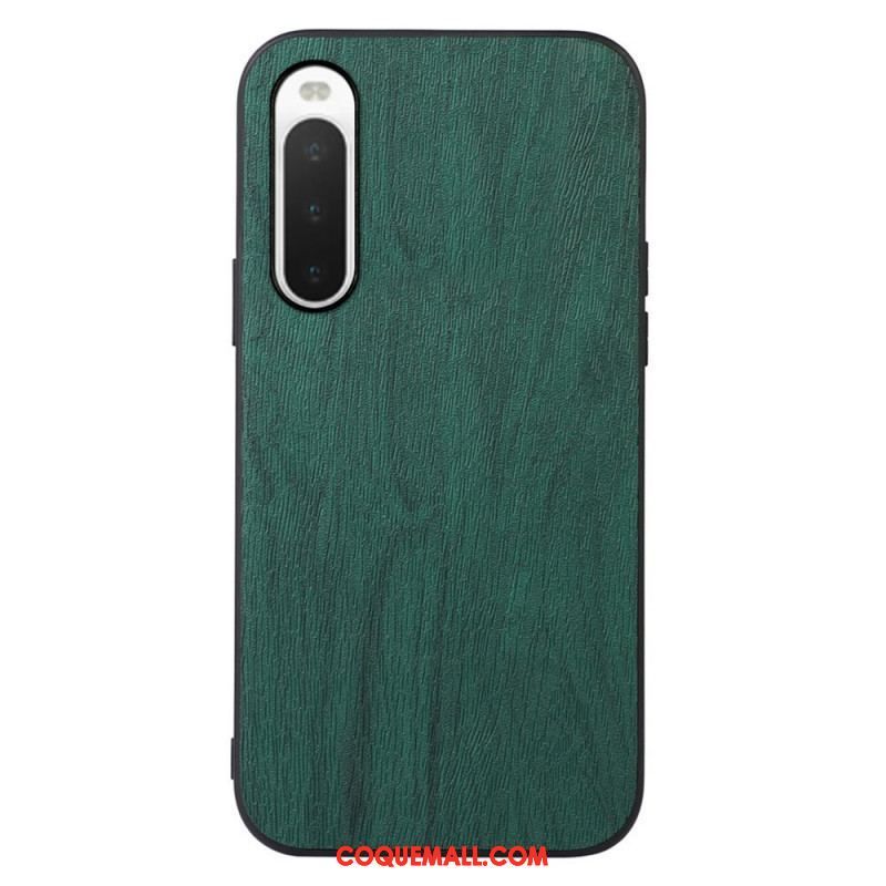 Coque Sony Xperia 10 IV Simili Cuir Texture Bois