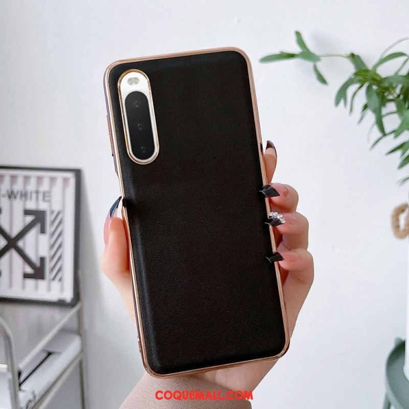 Coque Sony Xperia 10 IV Vrai Cuir