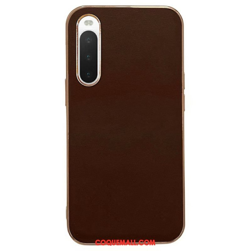 Coque Sony Xperia 10 IV Vrai Cuir