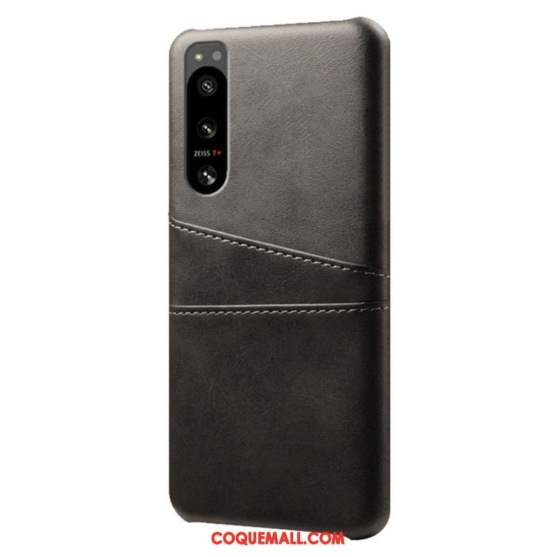 Coque Sony Xperia 5 IV Effet Cuir Porte-Cartes