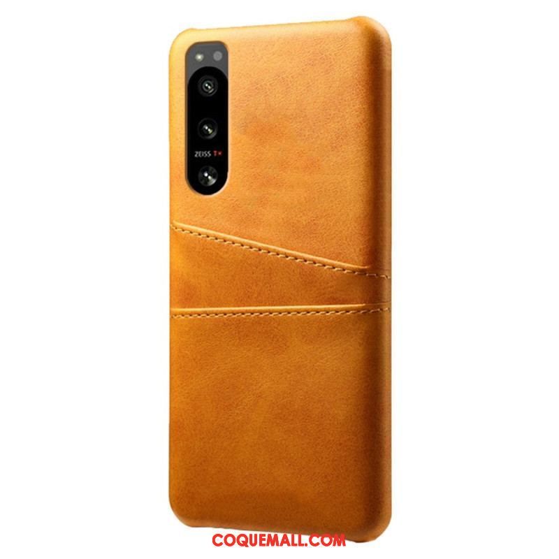 Coque Sony Xperia 5 IV Effet Cuir Porte-Cartes