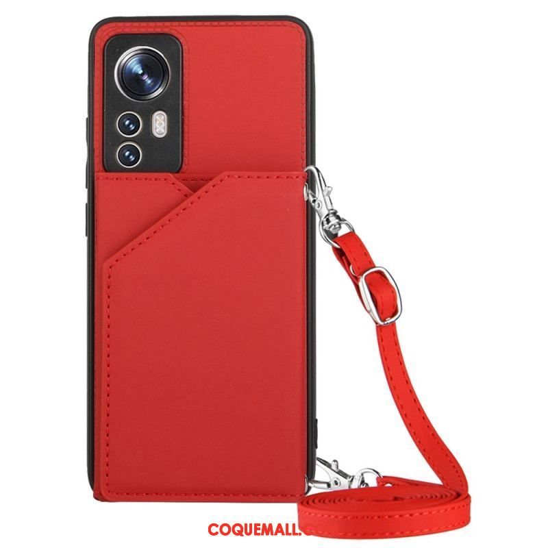 Coque Xiaomi 12 / 12X Porte-cartes et Bandoulière