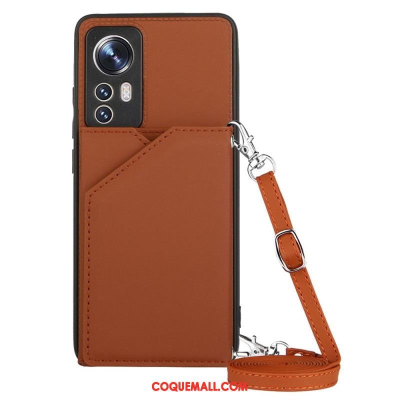 Coque Xiaomi 12 / 12X Porte-cartes et Bandoulière