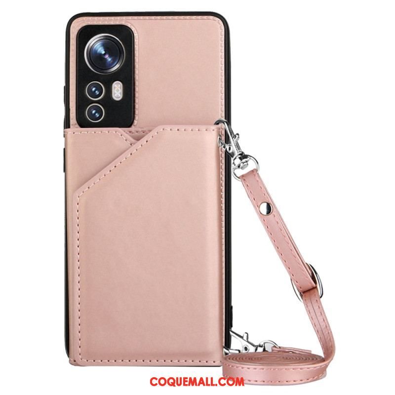 Coque Xiaomi 12 / 12X Porte-cartes et Bandoulière