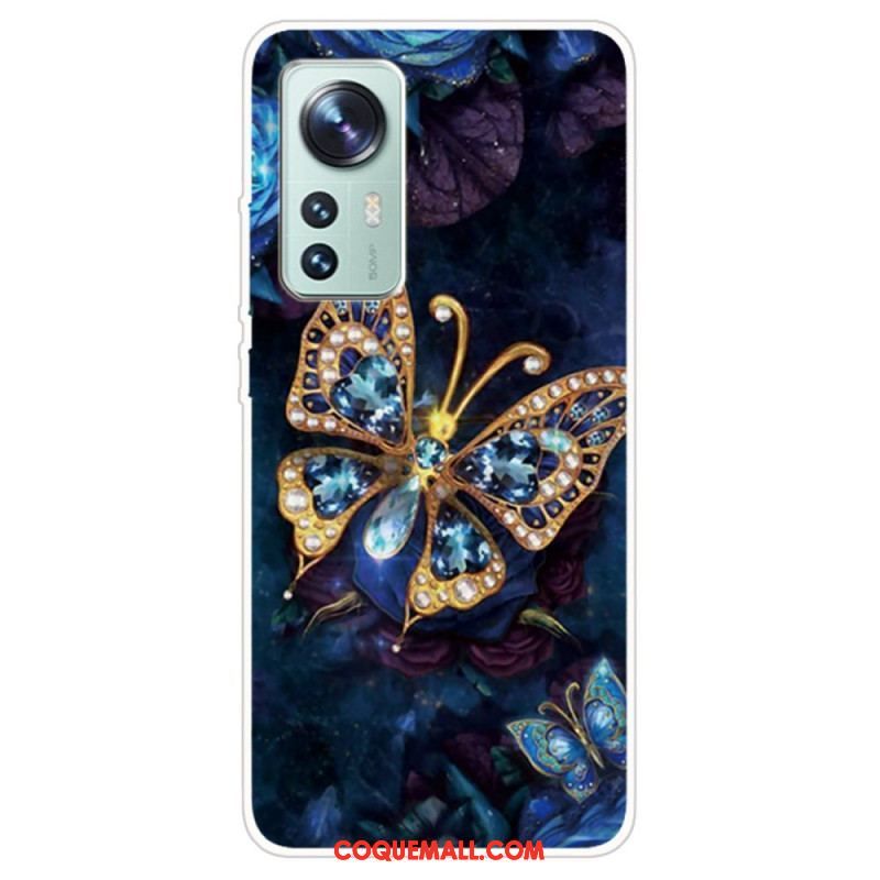 Coque  Xiaomi 12 / 12X  Silicone Papillon Enchanté