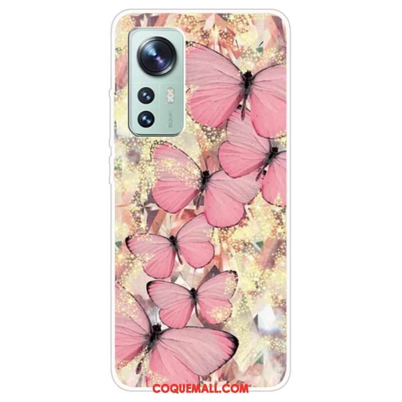 Coque  Xiaomi 12 / 12X  Silicone Papillons