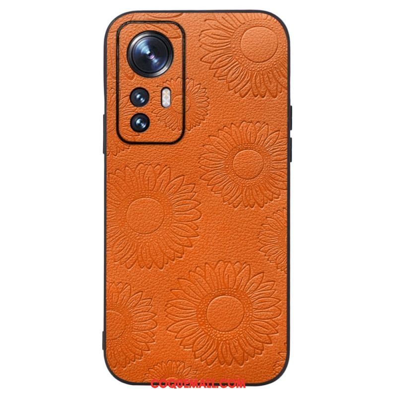Coque Xiaomi 12 / 12X Simili Cuir Tournesols