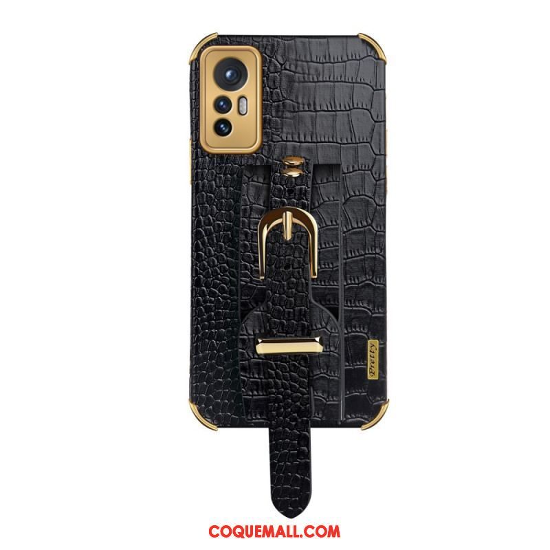 Coque  Xiaomi 12 / 12X Style Crocodile avec Sangle Support