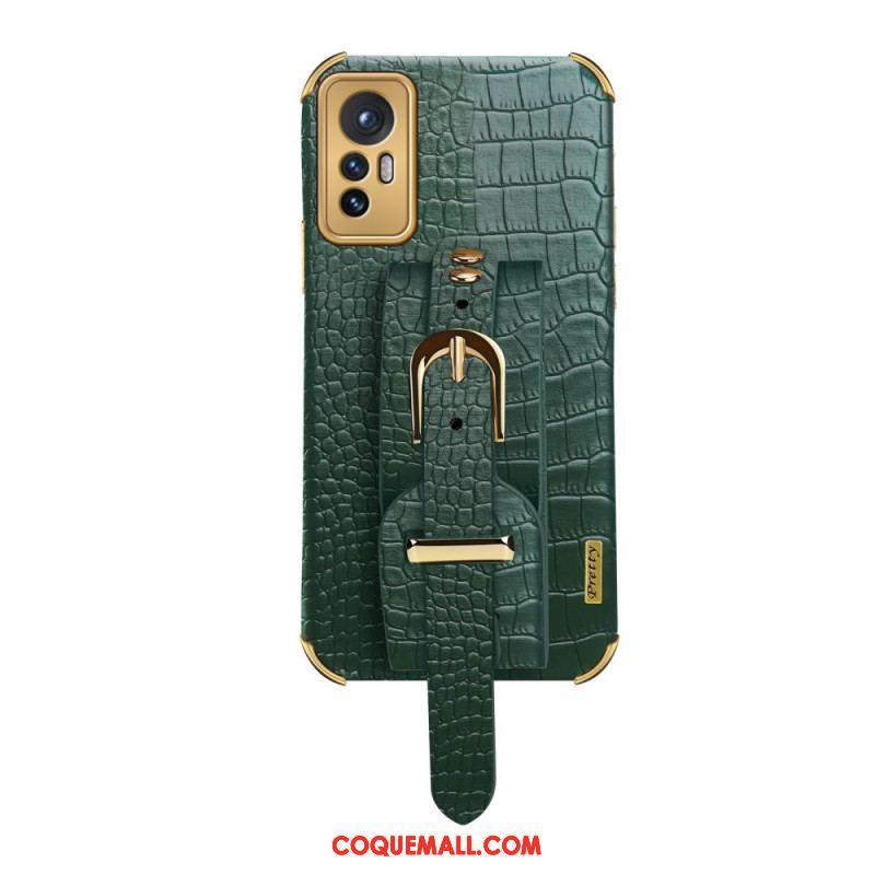 Coque  Xiaomi 12 / 12X Style Crocodile avec Sangle Support