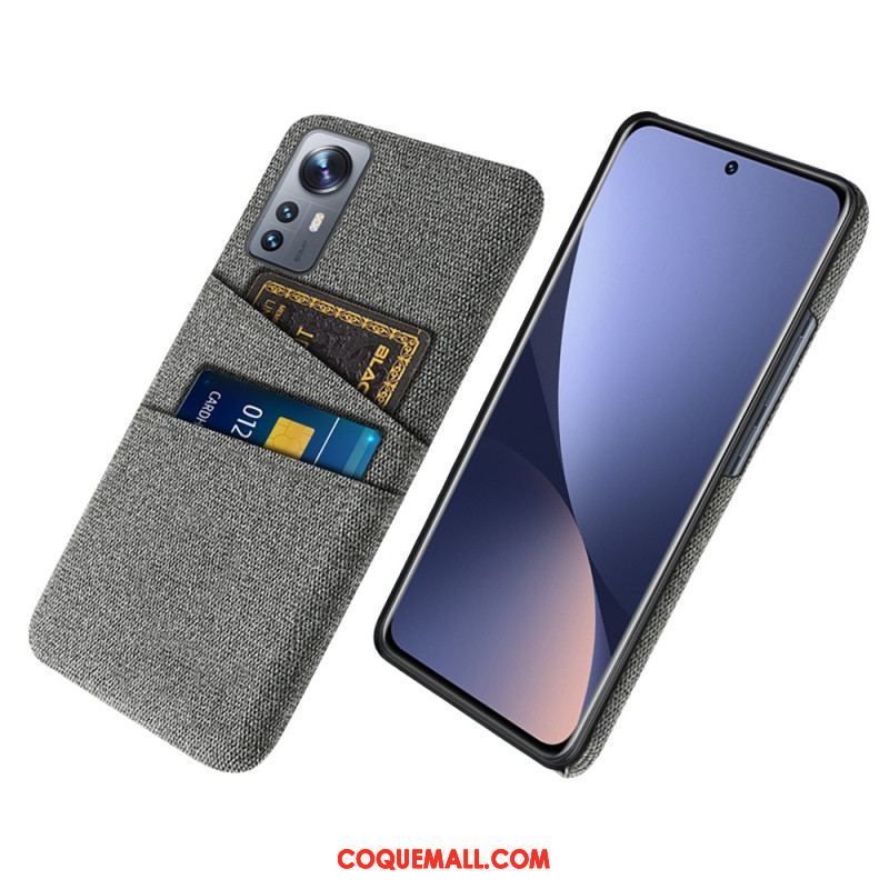 Coque Xiaomi 12 / 12X Tissu Porte-Cartes