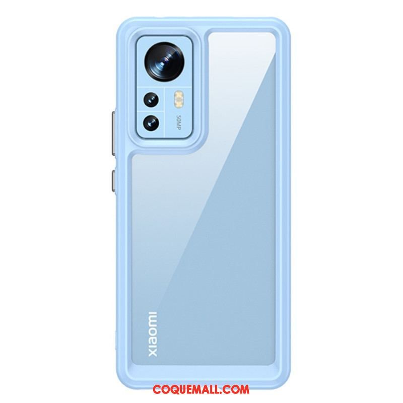 Coque Xiaomi 12 / 12X Transparente avec Contours Colorés