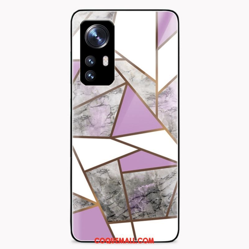 Coque  Xiaomi 12 / 12X  Verre Trempé Marbre Géométrie