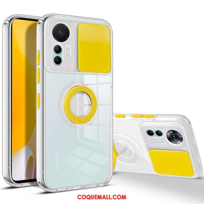 Coque Xiaomi 12 Lite Transparente avec Anneau-Support