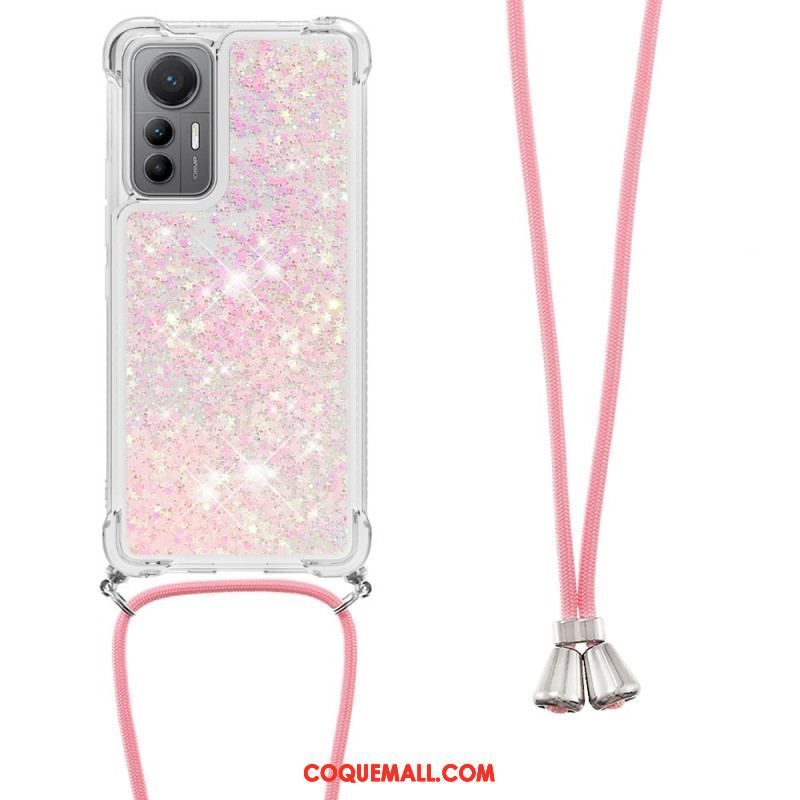 Coque Xiaomi 12 Lite à Cordon Paillettes Design