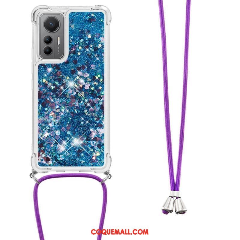 Coque Xiaomi 12 Lite à Cordon Paillettes Design