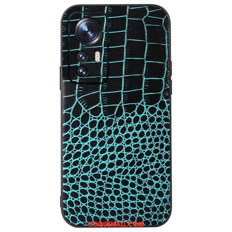 Coque Xiaomi 12 Pro Cuir Effet Peau de Crocodile