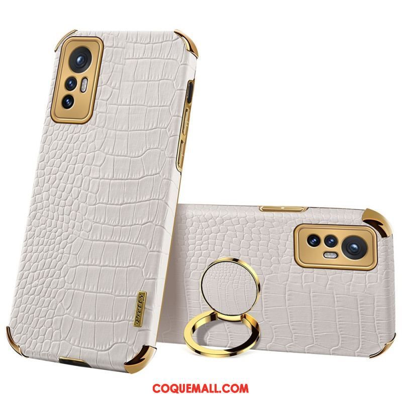 Coque Xiaomi 12 Pro Effet Peau Crocodile