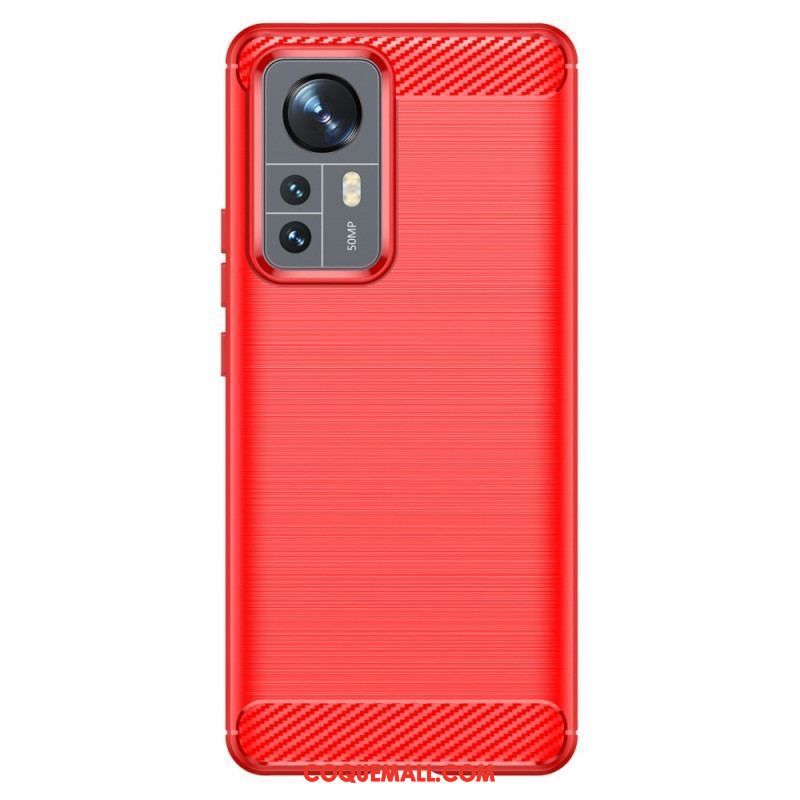 Coque Xiaomi 12 Pro Fibre Carbone Brossée