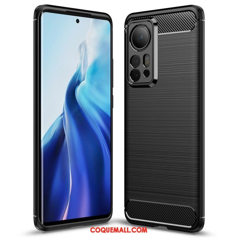 Coque Xiaomi 12 Pro Fibre Carbone Brossée