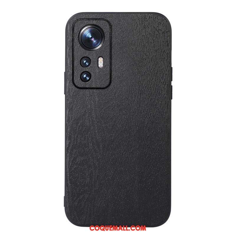 Coque Xiaomi 12 Pro Style Cuir Effet Bois