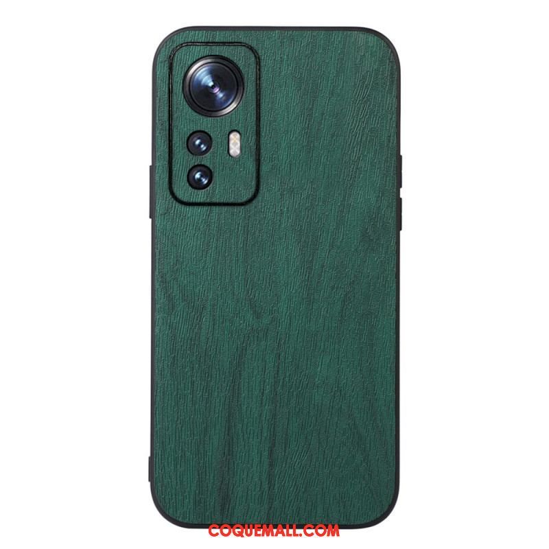 Coque Xiaomi 12 Pro Style Cuir Effet Bois