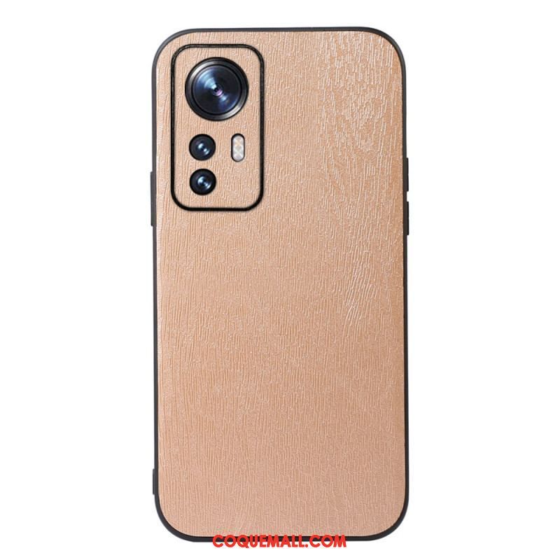 Coque Xiaomi 12 Pro Style Cuir Effet Bois