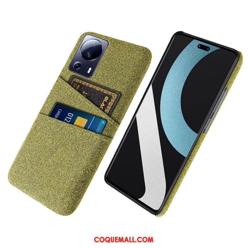 Coque Xiaomi 13 Lite Tissu avec Porte-Cartes