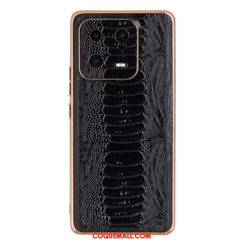 Coque Xiaomi 13 Pro Cuir Véritable Style Crocodile