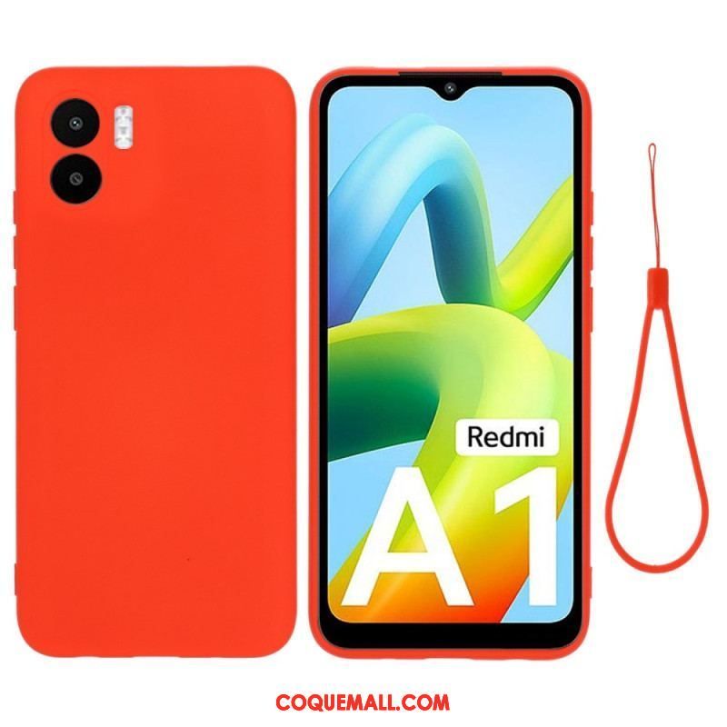 Coque Xiaomi Redmi A1 Silicone Liquide à Lanière