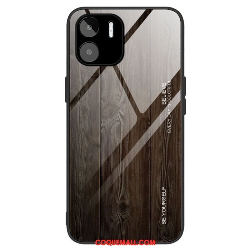 Coque Xiaomi Redmi A1 Verre Trempé Design Bois