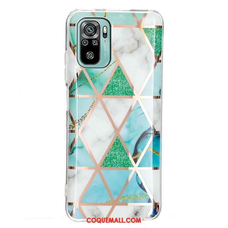 Coque Xiaomi Redmi Note 10/10S/Poco M5s Marbre Géométrie