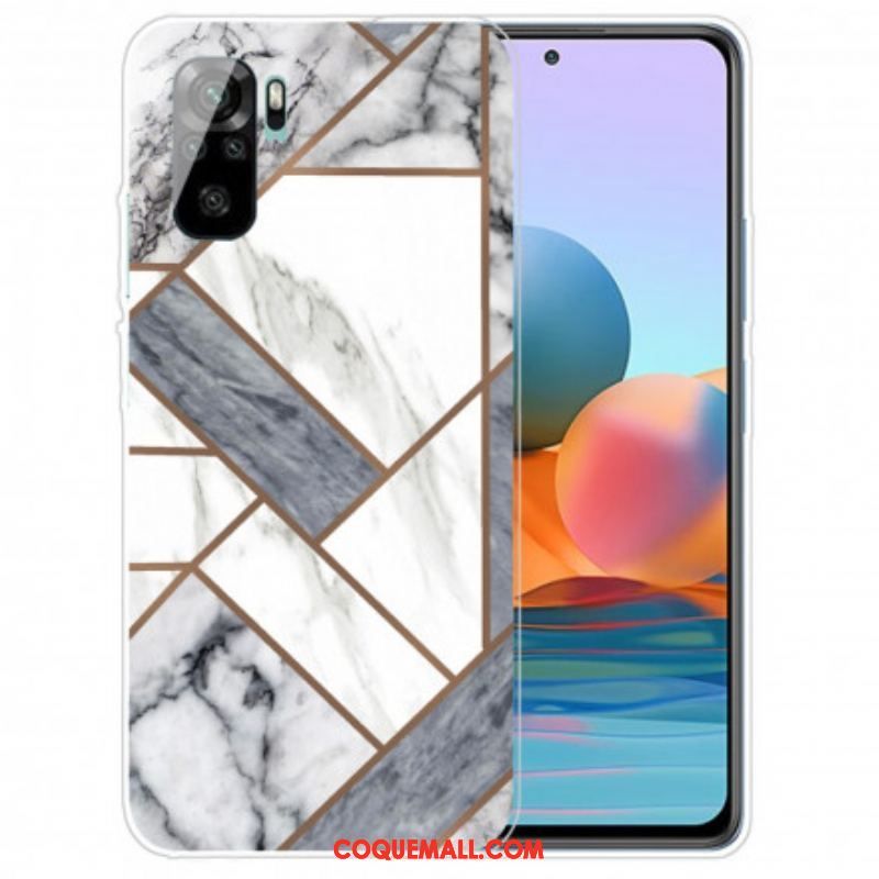 Coque Xiaomi Redmi Note 10/10S/Poco M5s Marbre Géométrie Intense