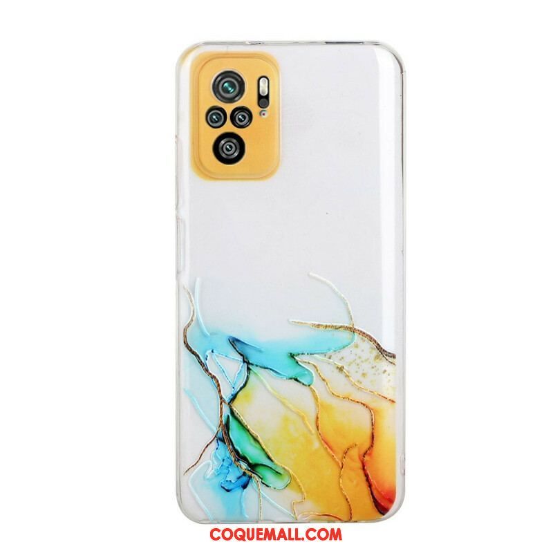 Coque Xiaomi Redmi Note 10/10S/Poco M5s Silicone Effet Marbré