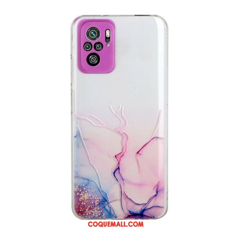 Coque Xiaomi Redmi Note 10/10S/Poco M5s Silicone Effet Marbré