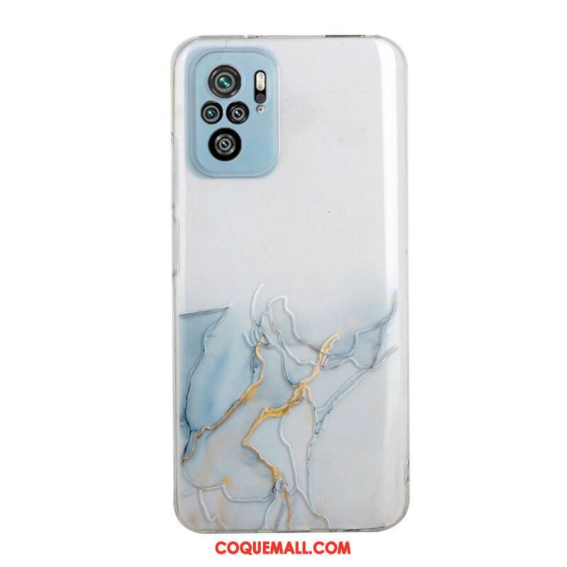 Coque Xiaomi Redmi Note 10/10S/Poco M5s Silicone Effet Marbré