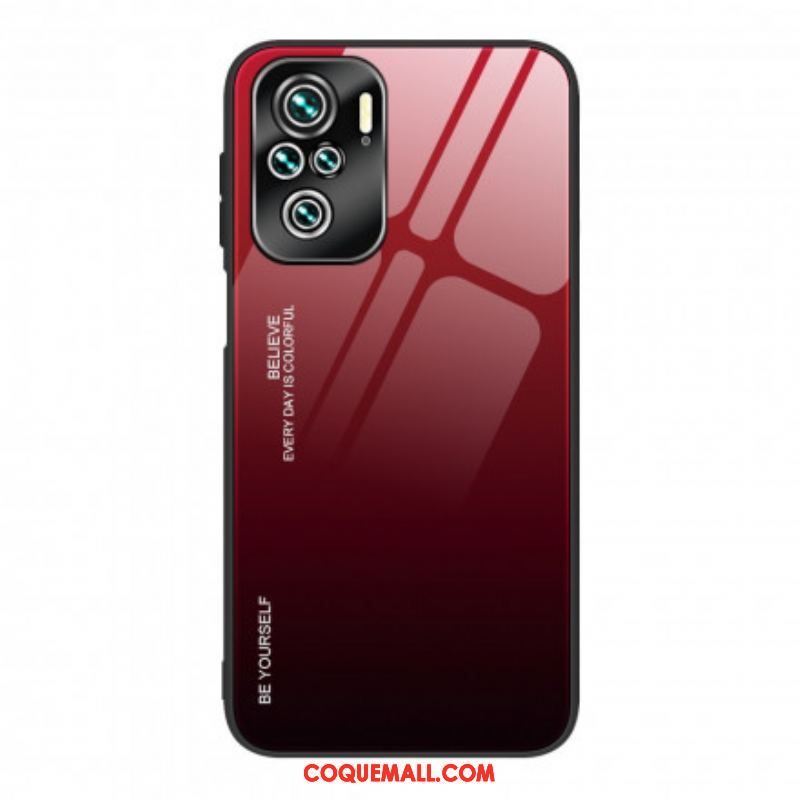 Coque Xiaomi Redmi Note 10/10S/Poco M5s Verre Trempé Be Yourself