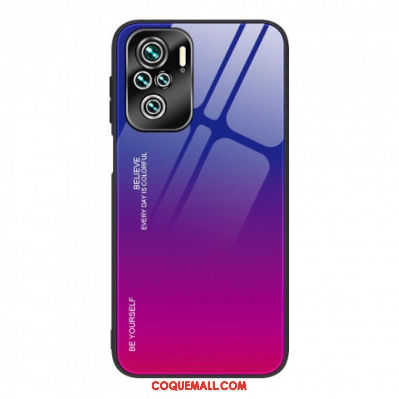 Coque Xiaomi Redmi Note 10/10S/Poco M5s Verre Trempé Be Yourself