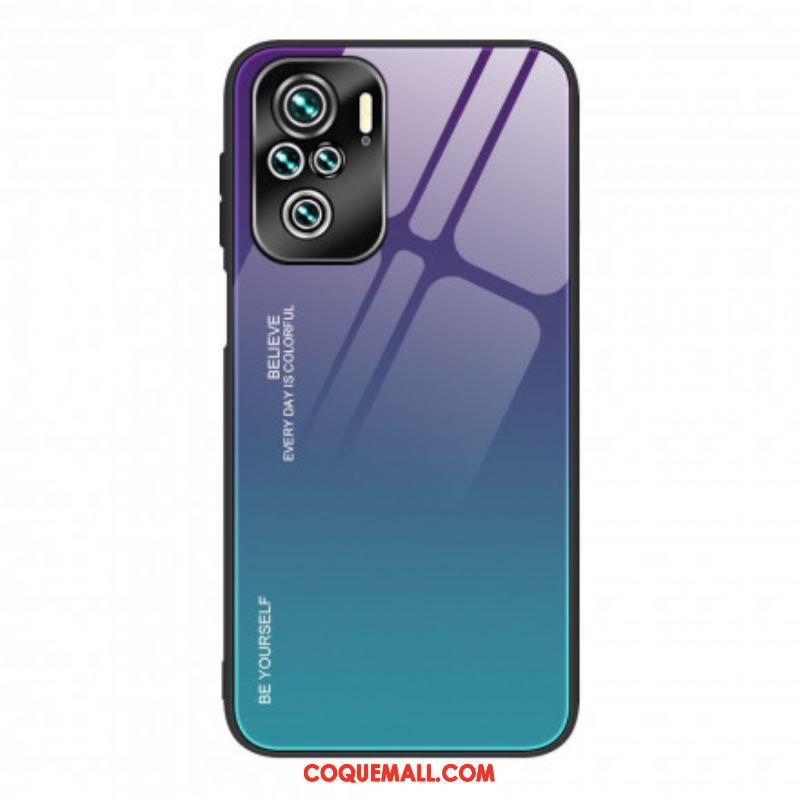 Coque Xiaomi Redmi Note 10/10S/Poco M5s Verre Trempé Be Yourself