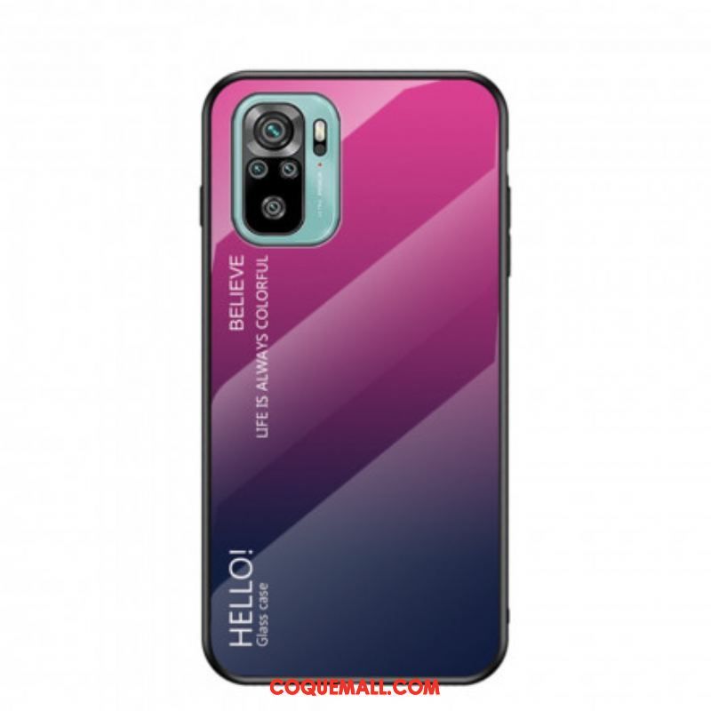 Coque Xiaomi Redmi Note 10/10S/Poco M5s Verre Trempé Hello