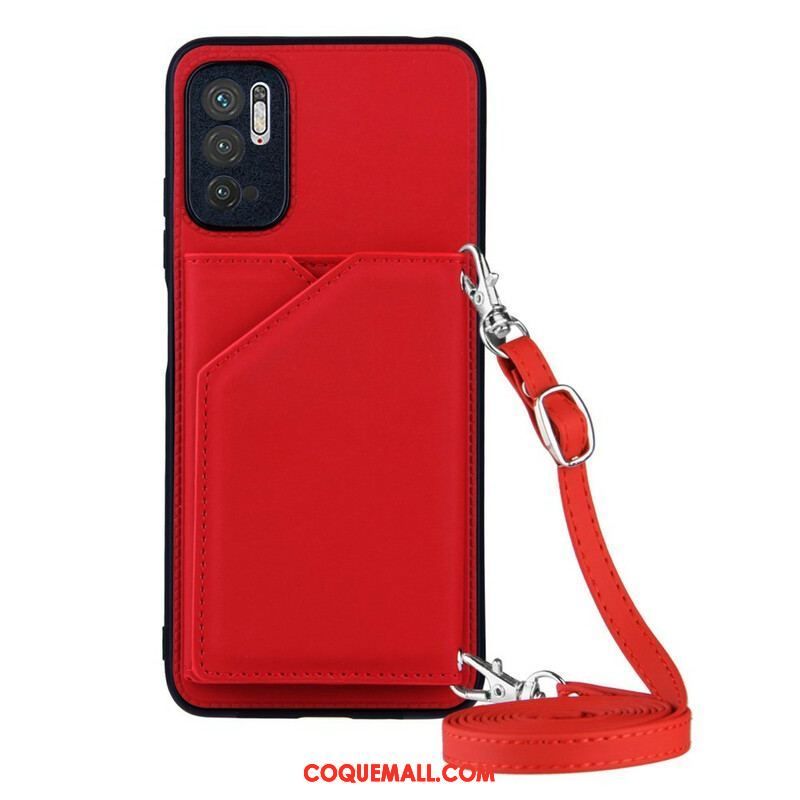 Coque Xiaomi Redmi Note 10 5G / Poco M3 Pro 5G Bandoulière Porte-cartes