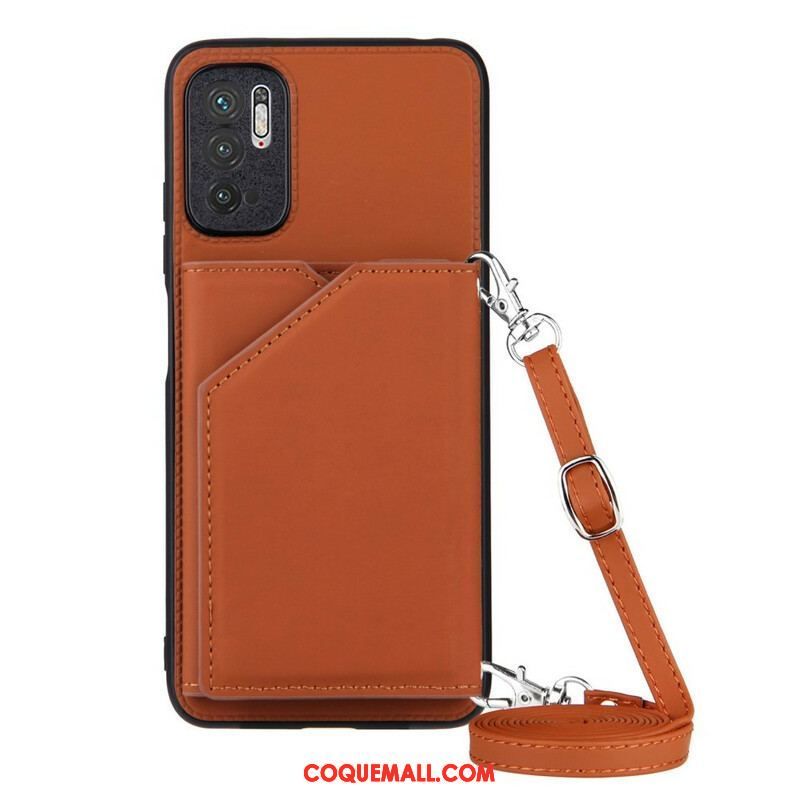 Coque Xiaomi Redmi Note 10 5G / Poco M3 Pro 5G Bandoulière Porte-cartes