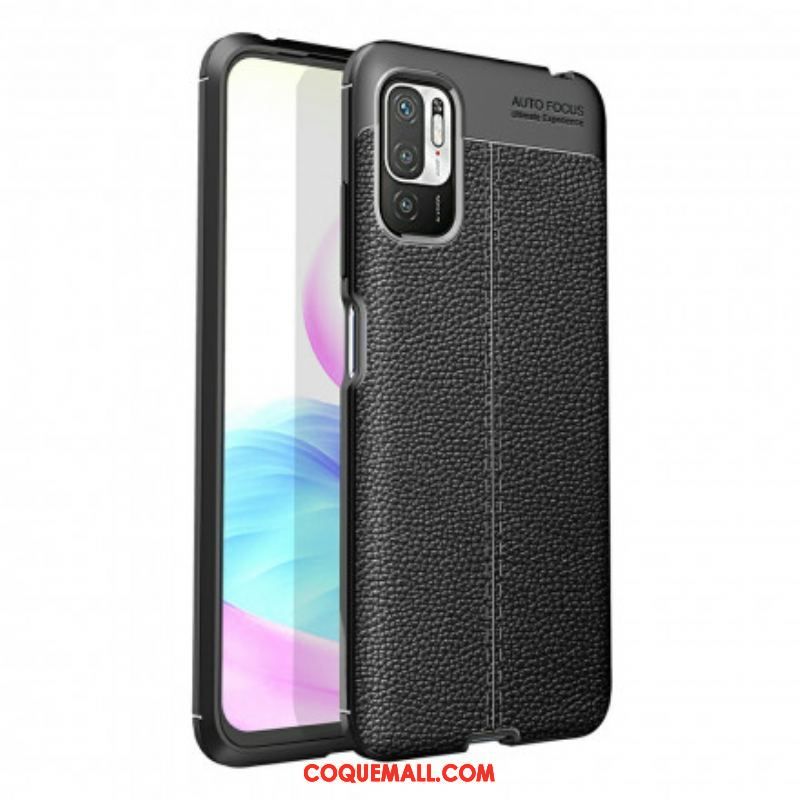 Coque Xiaomi Redmi Note 10 5G / Poco M3 Pro 5G Effet Cuir Litchi Double line