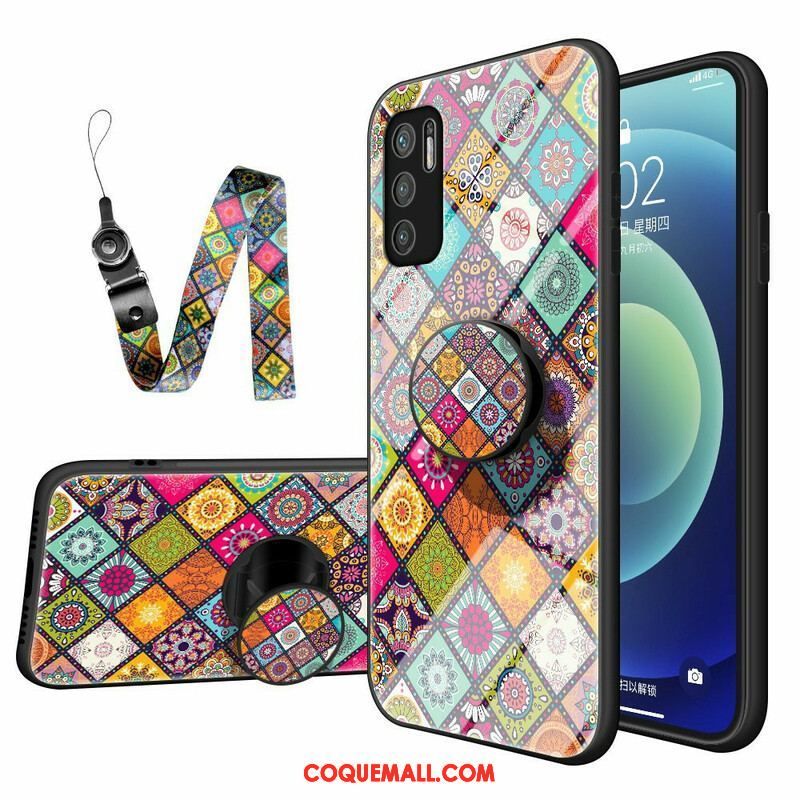 Coque Xiaomi Redmi Note 10 5G / Poco M3 Pro 5G Support Magnétique Patchwork