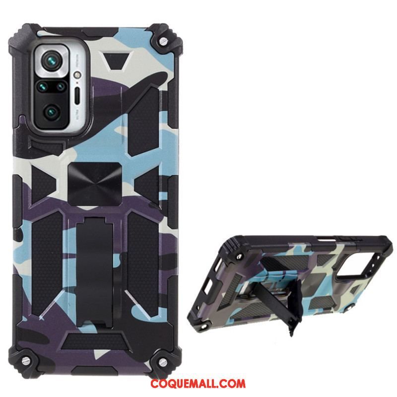 Coque Xiaomi Redmi Note 10 Pro Camouflage Support Amovible