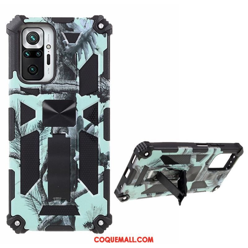 Coque Xiaomi Redmi Note 10 Pro Camouflage Support Amovible