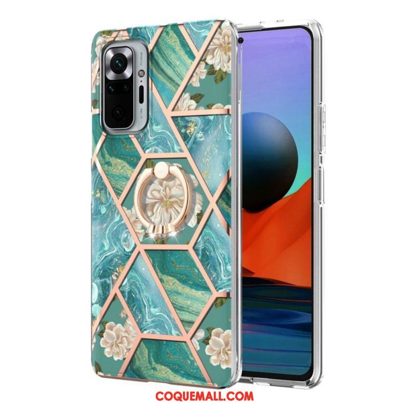 Coque Xiaomi Redmi Note 10 Pro Fleurs Anneau-Support