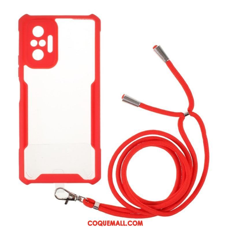 Coque Xiaomi Redmi Note 10 Pro Hybride Cordon Coloré