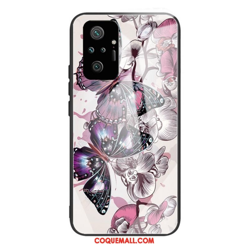 Coque Xiaomi Redmi Note 10 Pro Verre Trempé Variation Papillons