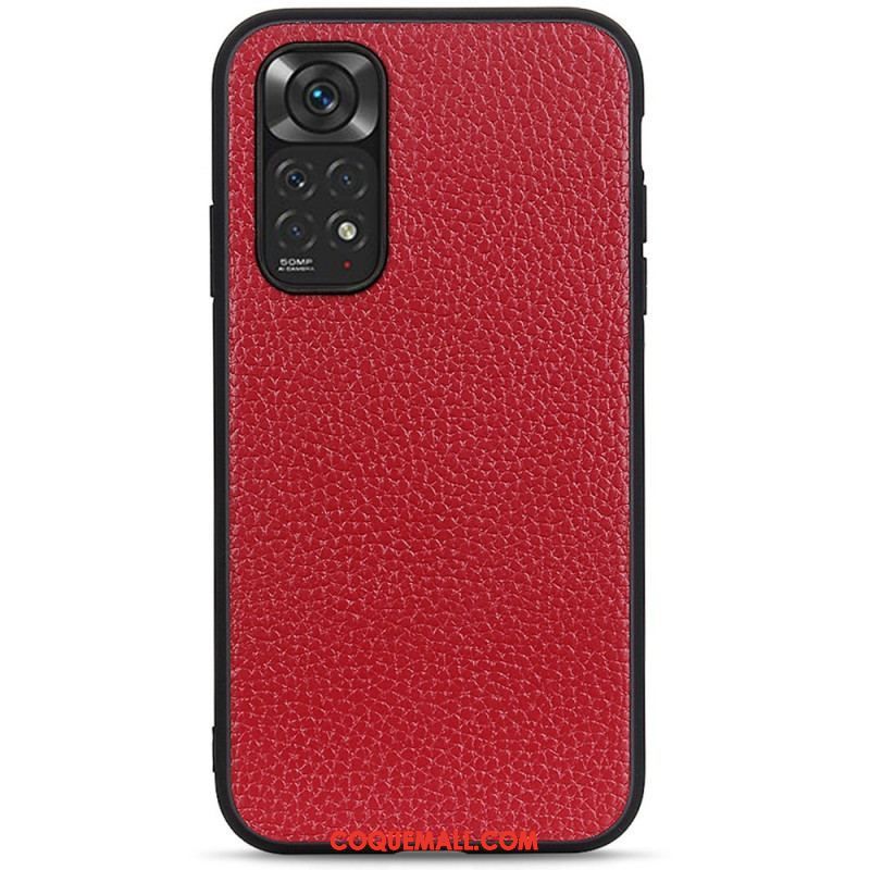 Coque Xiaomi Redmi Note 11 / 11s Cuir Litchi Véritable